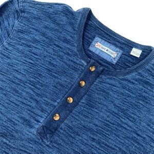 Bar III Blue Henley Sweatshirt